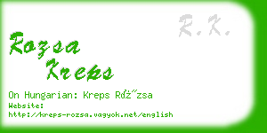 rozsa kreps business card